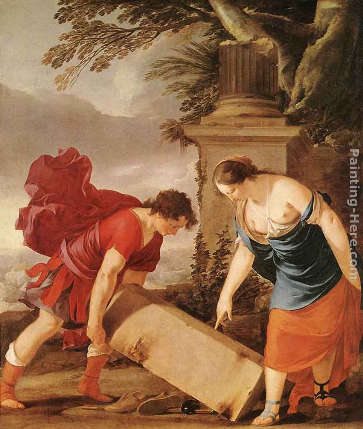 Theseus and Aethra painting - Laurent De La Hire Theseus and Aethra art painting